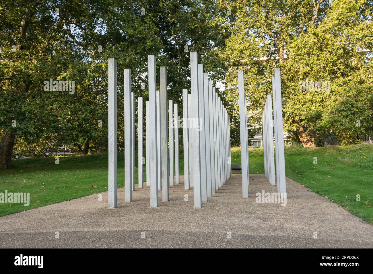 Hyde Park Memorial in Memory of Those Killed in the London Bombings of 7th July 2005, London, England, U.K. Stock Photo