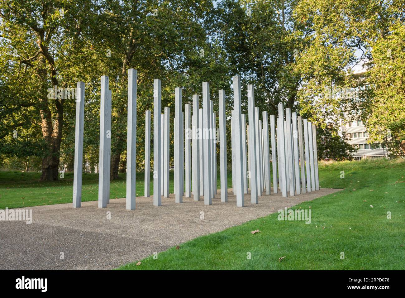 Hyde Park Memorial in Memory of Those Killed in the London Bombings of 7th July 2005, London, England, U.K. Stock Photo