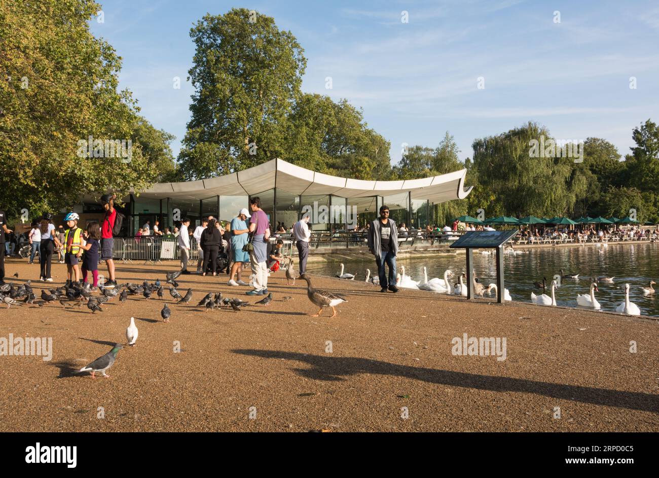The The Dell Restaurant next to the Serpentine in Hyde Park, City of Westminster, London, England, U.K. Stock Photo