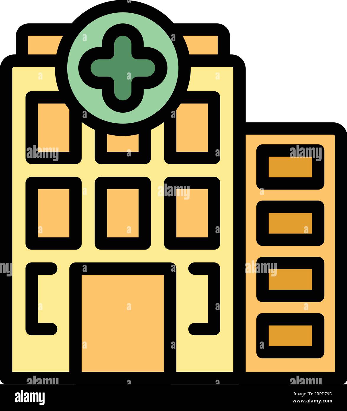 Hospital icon outline vector. Office health. Care treatment color flat