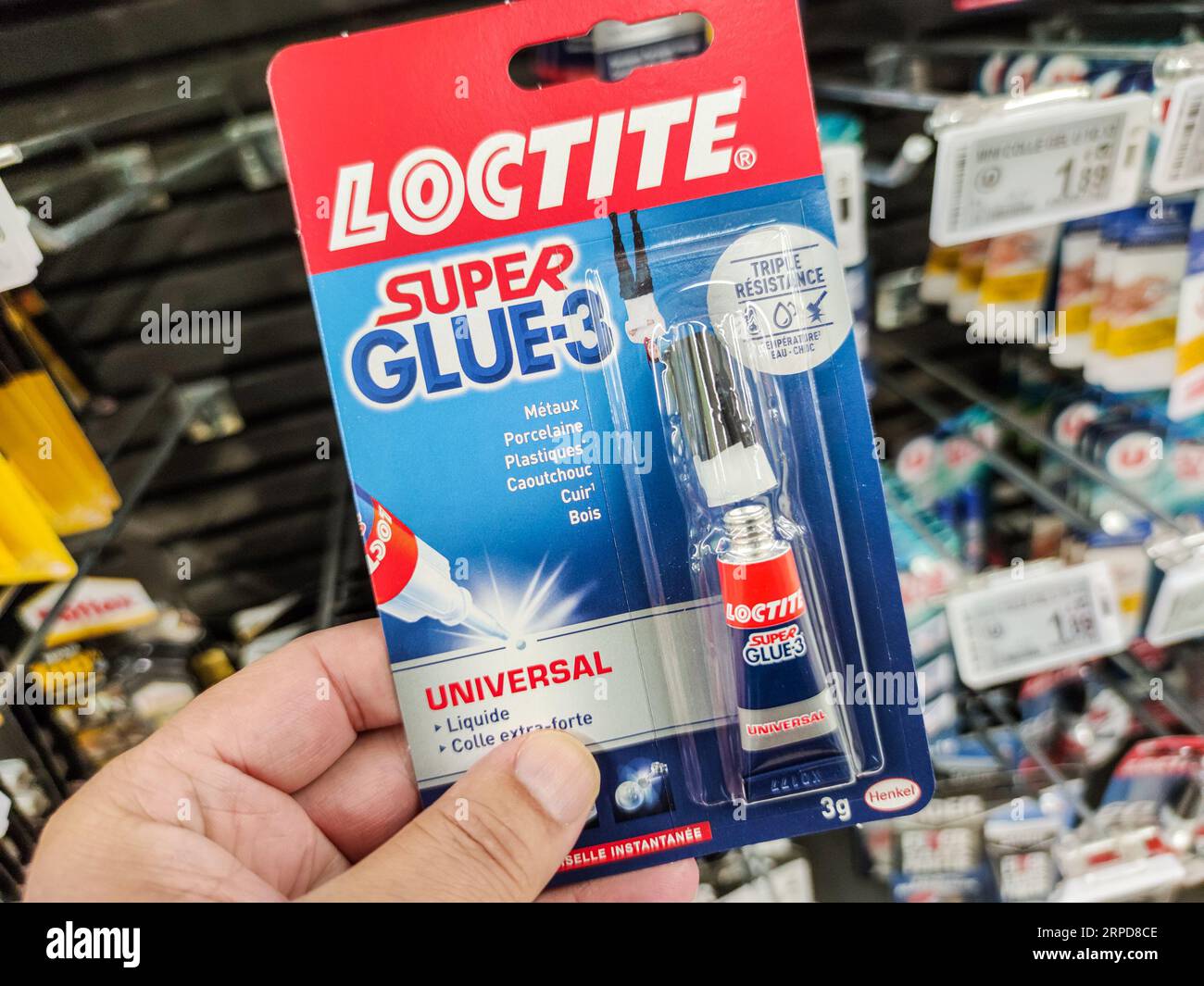 2 TUBES Super Glue 3 Loctite - Colle Extra-forte Universelle 2 x 3g