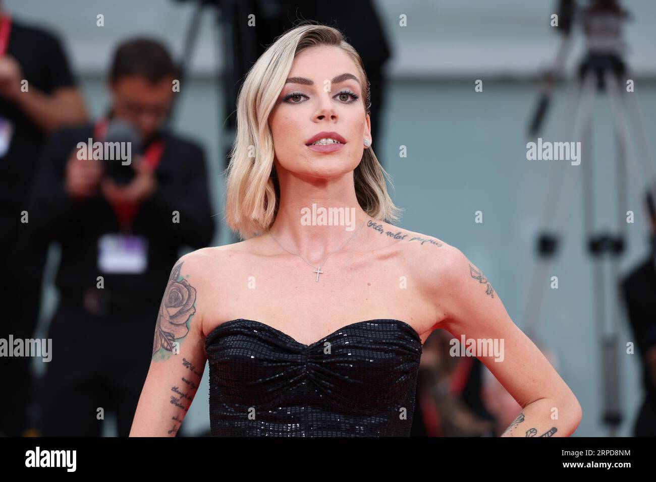 Nina Rima attends a red carpet for the movie