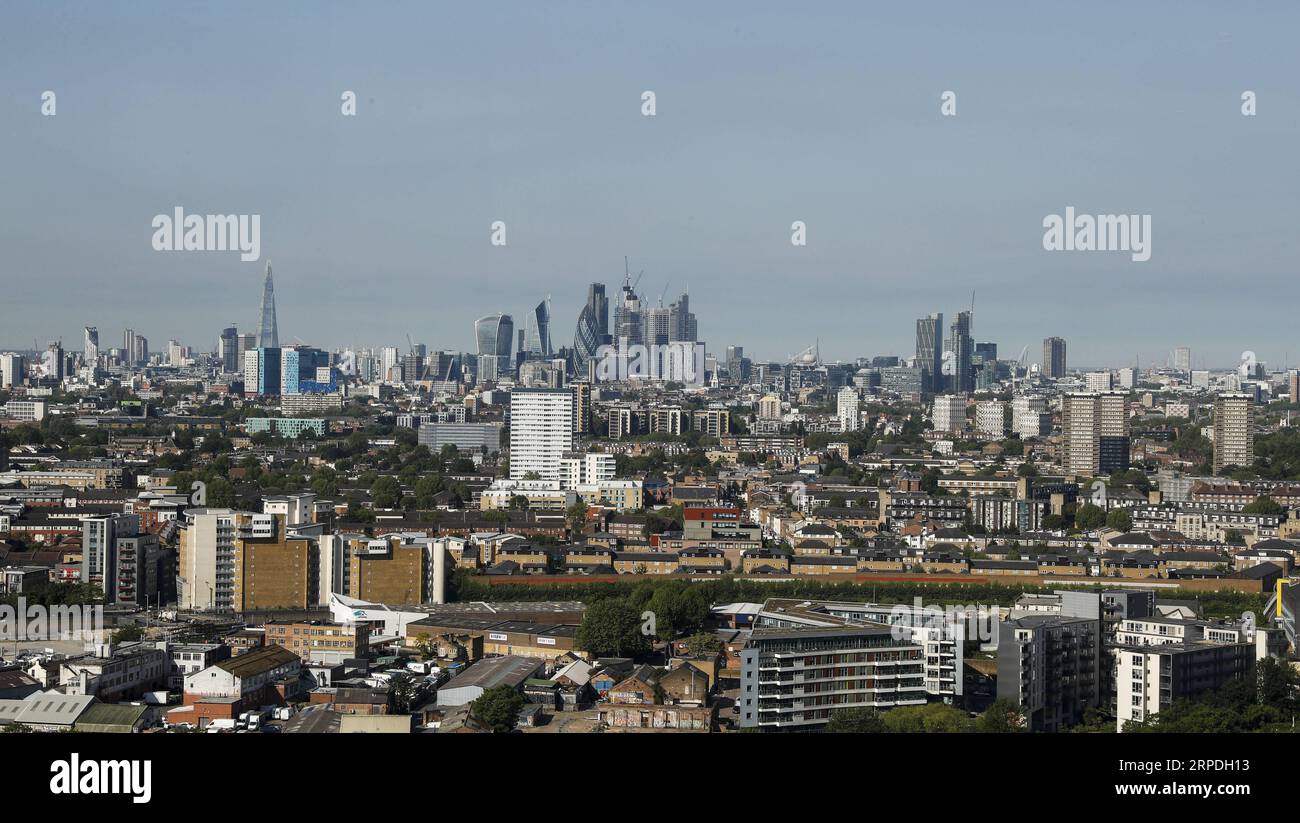 (190804) -- BEIJING, Aug. 4, 2019 -- Photo shows the City of London in London, Britain, May 15, 2018. ) Xinhua Headlines: Europeans on the wings of China s opening-up into world s second-largest capital market HanxYan PUBLICATIONxNOTxINxCHN Stock Photo