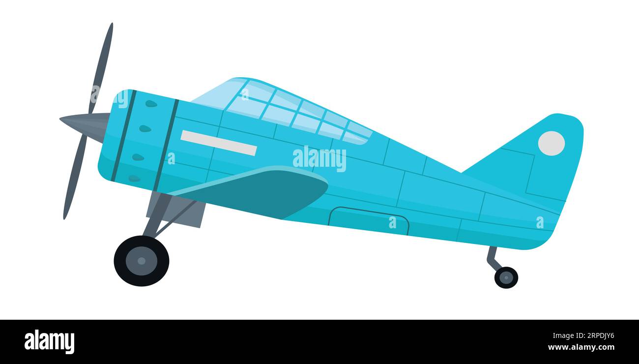 Cartoon plane. Vector illustration isolated on white background Stock Vector