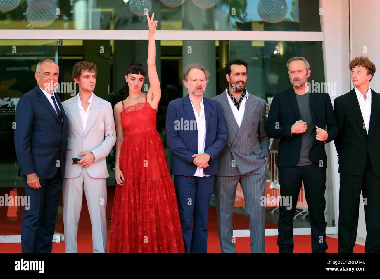 Italy, Lido di Venezia, September 4, 2023: The director Cedric Kahn, with the film cast, attend a red carpet for the movie 'Making of' at the 80th Venice International Film Festival on September 4, 2023 in Venice, Italy.    Photo © Ottavia Da Re/Sintesi/Alamy Live News Stock Photo