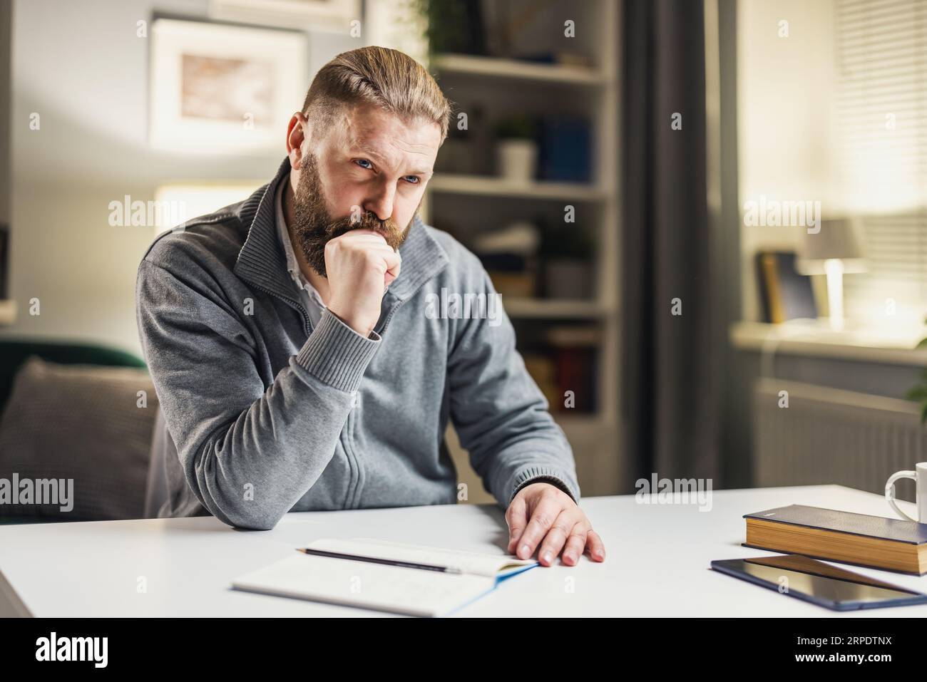 Confident bearded man Stock Photo