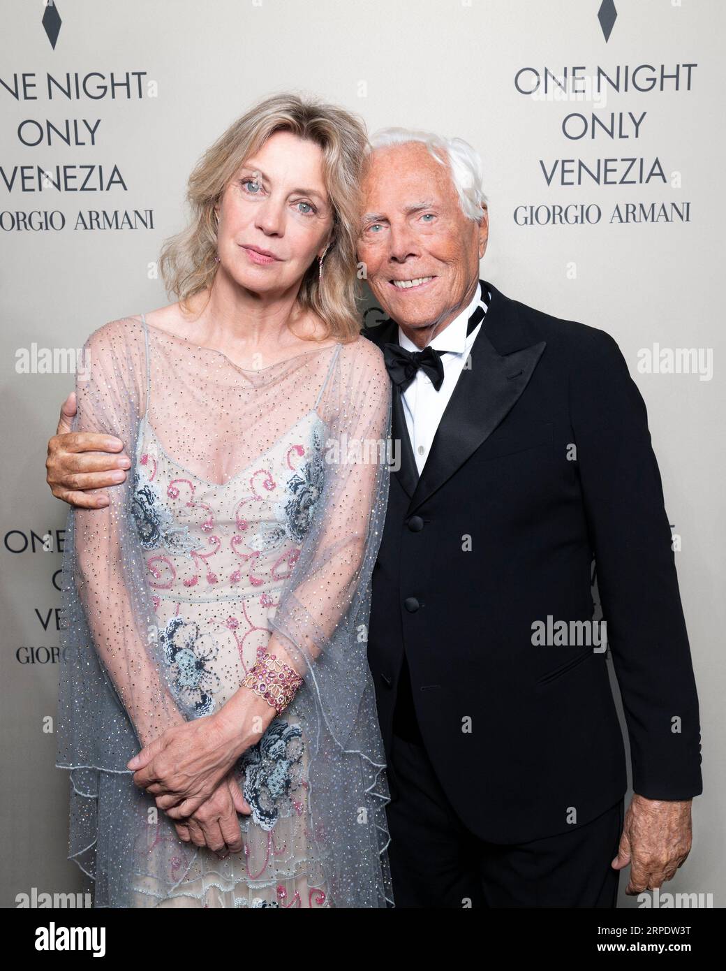 Margherita Buy, Giorgio Armani Giorgio Armani - One Night Only Venezia 2023  Giorgio Armani and guests 02 Arsenale of Venice, Italy. 2nd Sep, 2023. ©  SGPItalia id 130019 006 * Not Exclusive