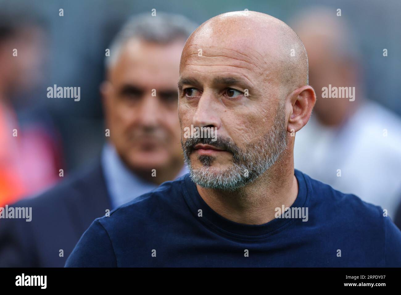 Vincenzo Italiano coach of ACF Fiorentina looks on during the Serie A 2021/ 2022 football match between ACF Fiorentina and Venezia FC at Artemio Franch  Stock Photo - Alamy