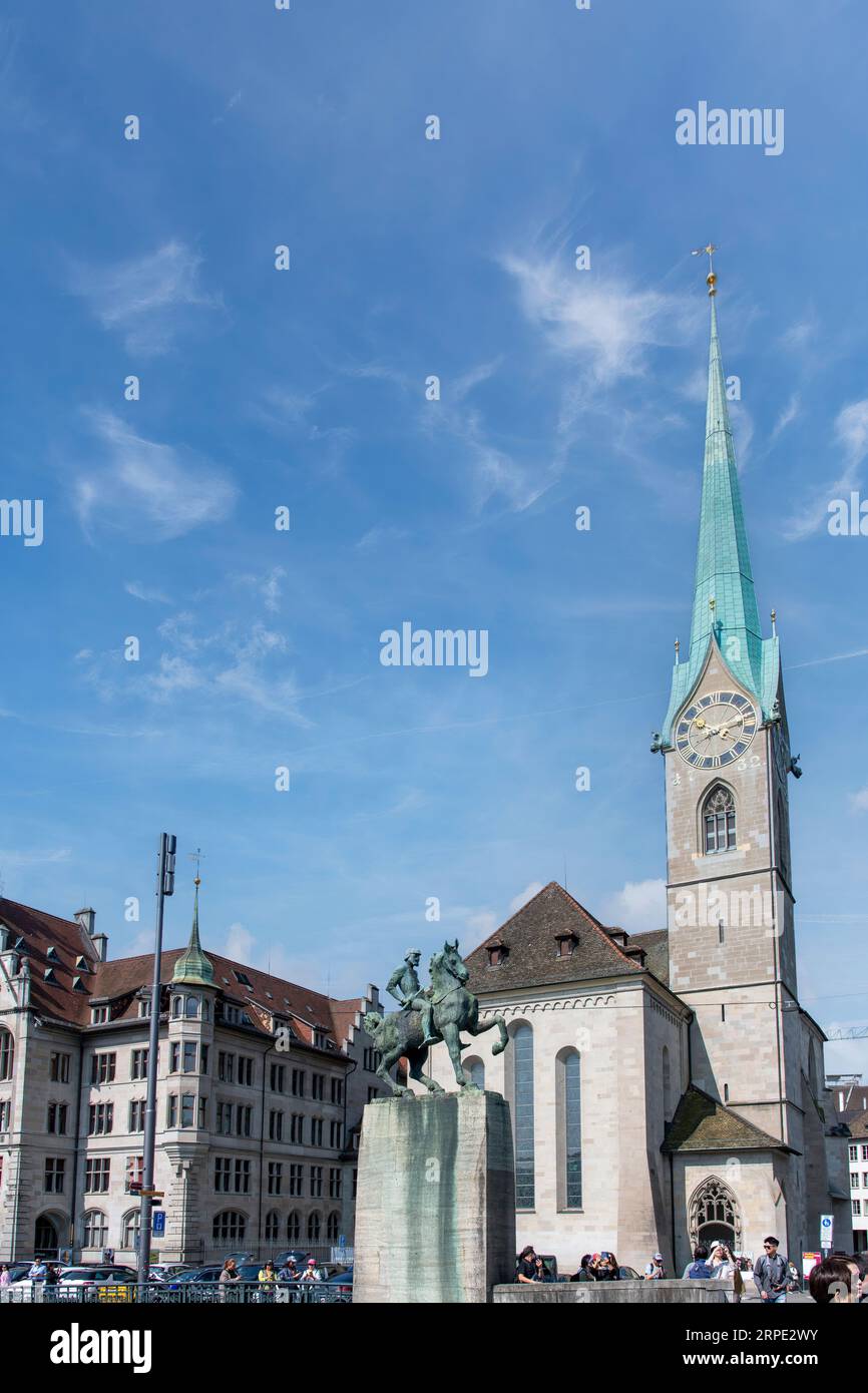 zurich-switzerland-may-27-2023-vertical-view-of-historic-fraum-nster