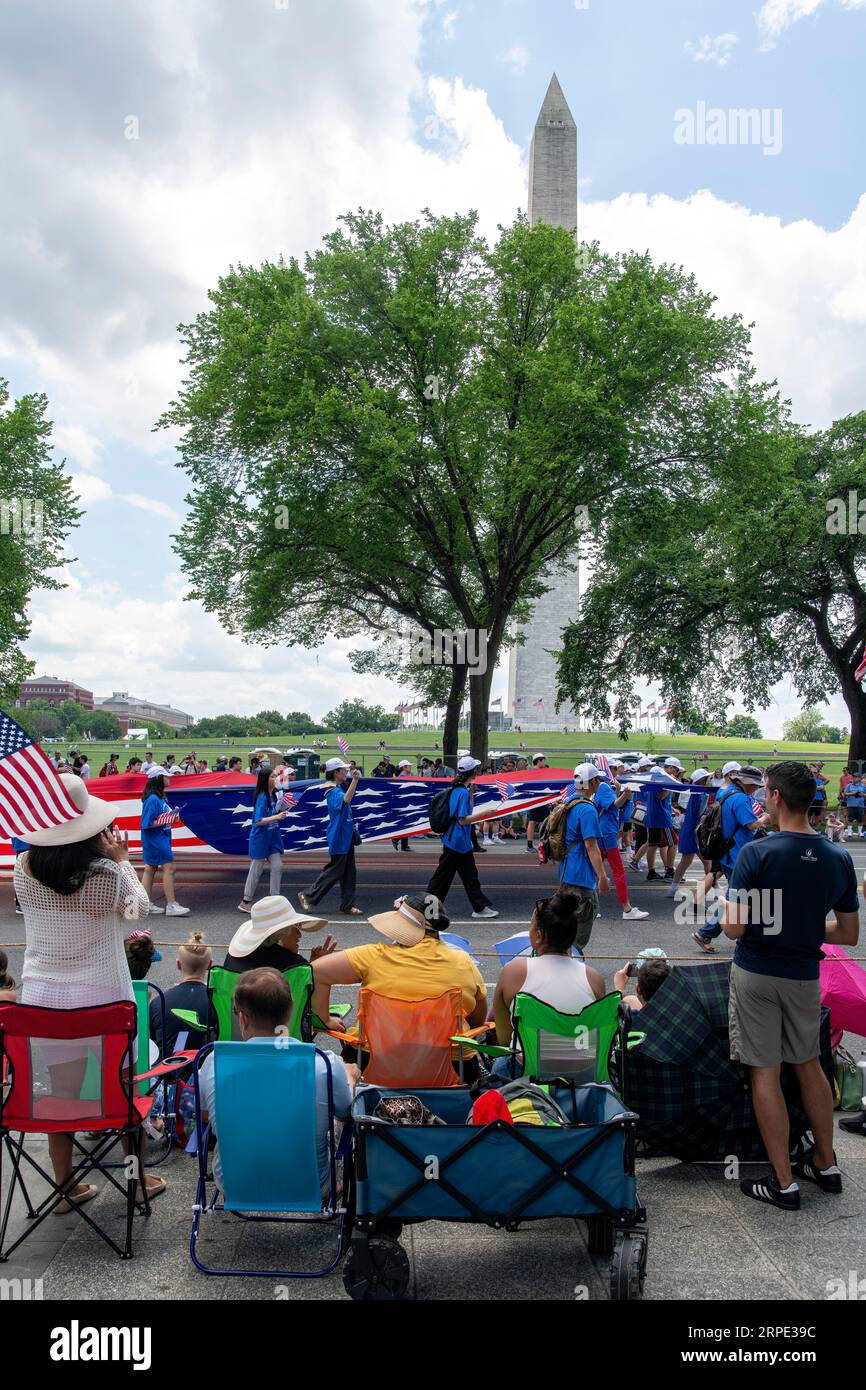 Washington DC, USAJuly 4, 2023; Spectators watching the 4th of July