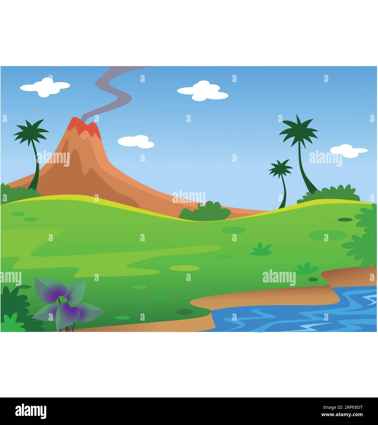 Volcano horizon Stock Vector Images - Alamy