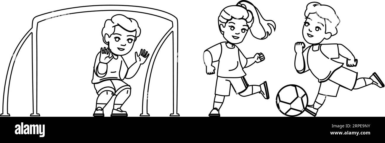 soccer kid vector Stock Vector Image &amp; Art - Alamy