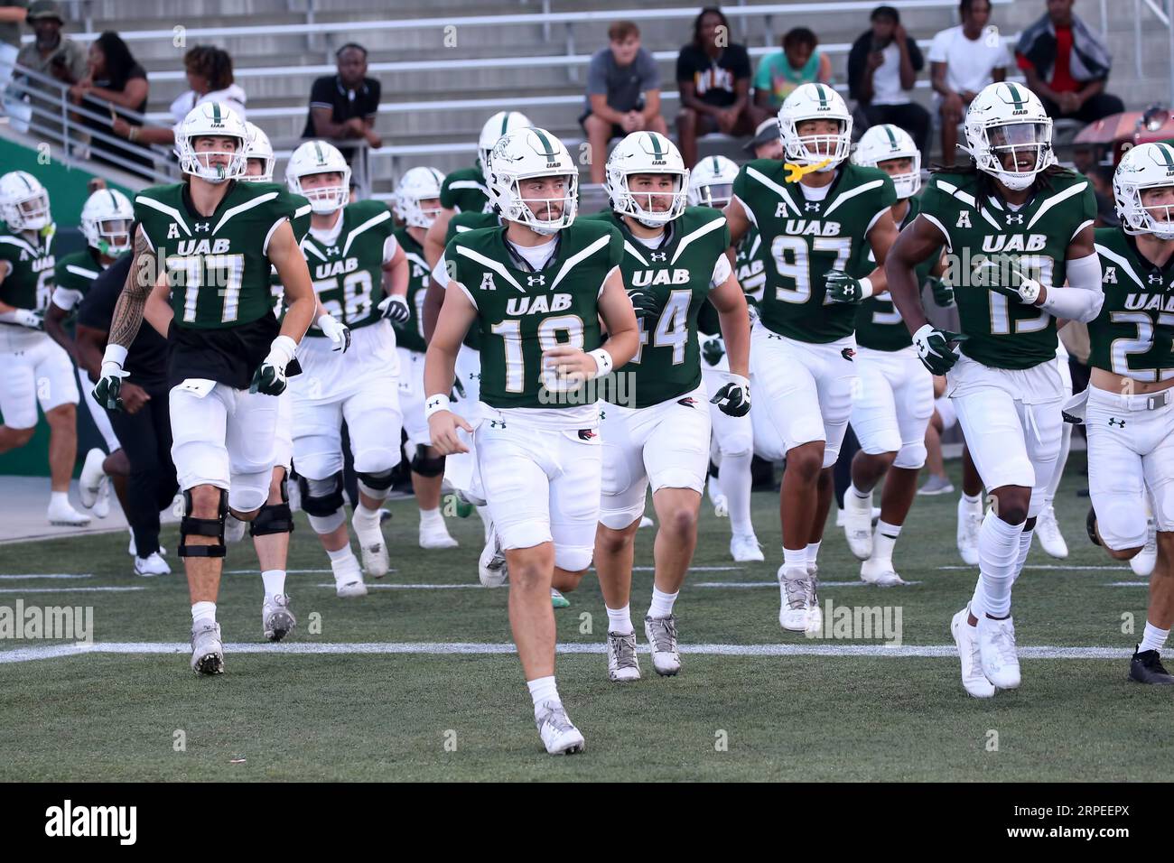 https://c8.alamy.com/comp/2RPEEPX/birmingham-al-august-31-the-uab-blazers-run-onto-the-field-for-the-game-between-the-uab-blazers-and-the-north-carolina-at-aggies-on-august-31-2023-at-protective-stadium-in-birmingham-alabama-photo-by-michael-wadeicon-sportswire-icon-sportswire-via-ap-images-2RPEEPX.jpg