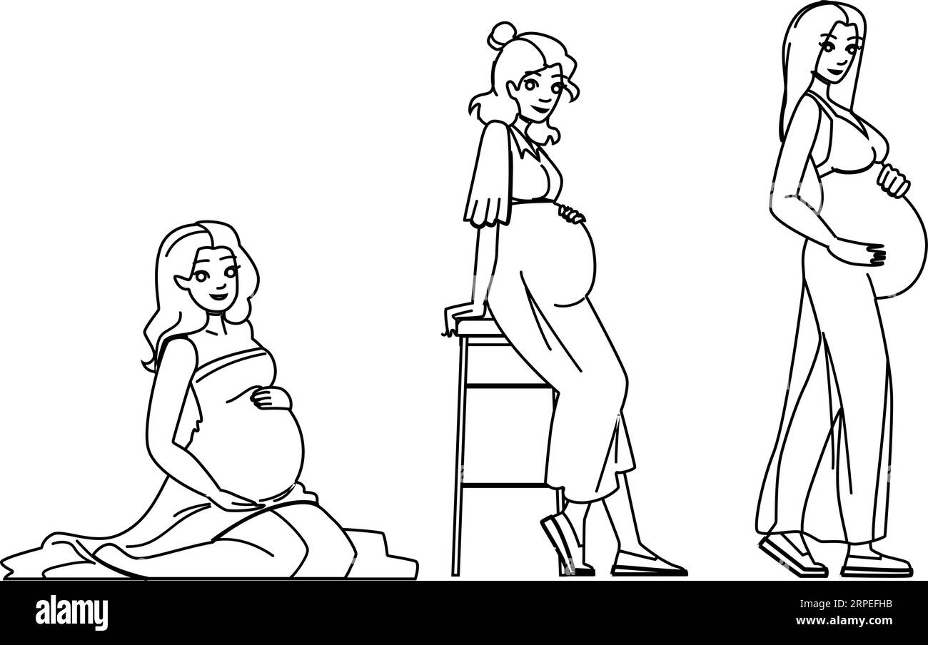 maternity photoshoot vector Stock Vector Image & Art Alamy