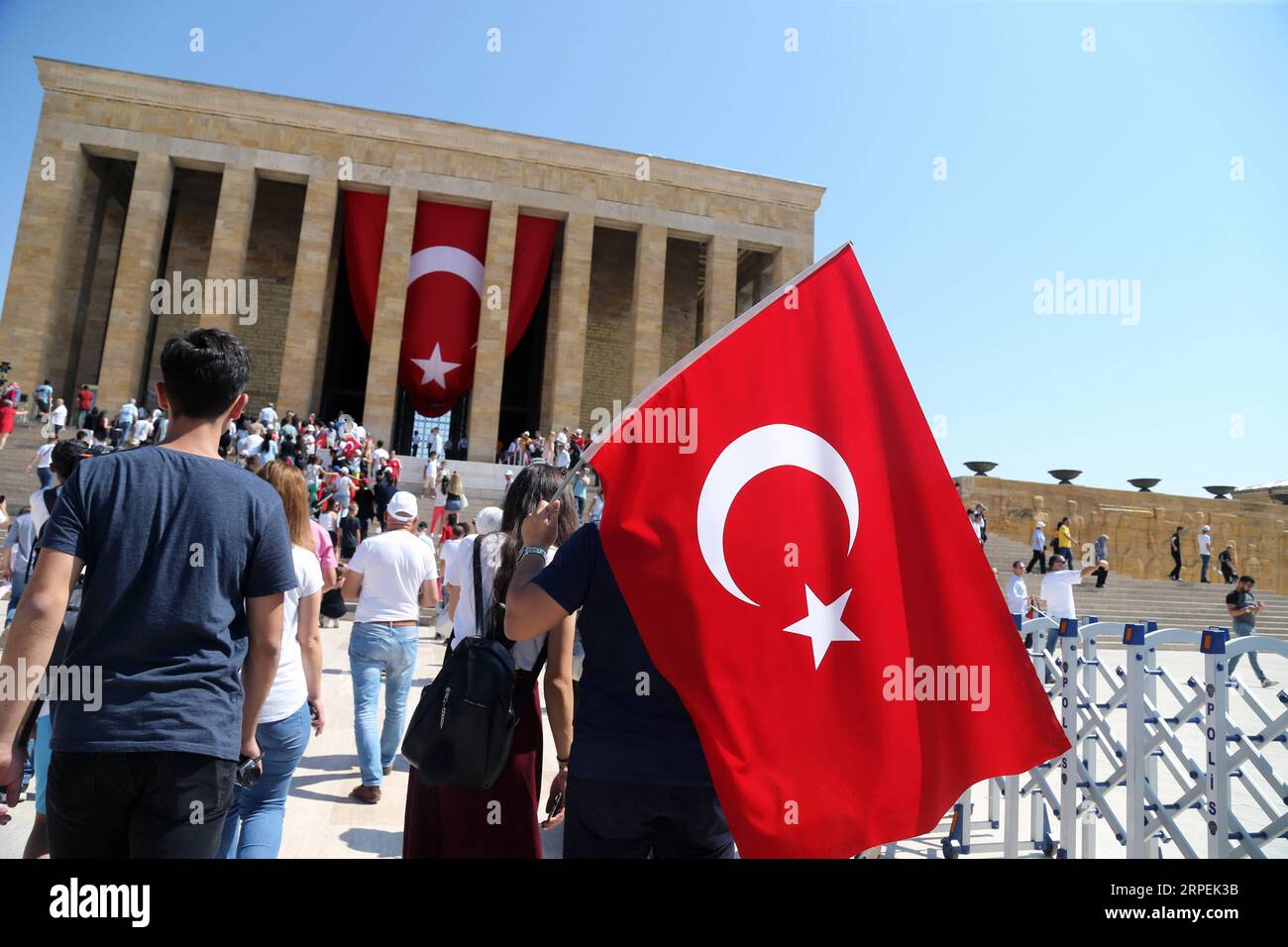 (190830) -- ANKARA, Aug. 30, 2019 -- The Turks celebrate the 97th anniversary of Victory Day at the Ataturk Mausoleum in Ankara, Turkey, Aug. 30, 2019. Turkey marked on Friday the 97th anniversary of Victory Day, the day the Turks defeated the Greek forces at the Battle of Dumlupinar, the final battle of the Turkish War of Independence in 1922. (Photo by /Xinhua) TURKEY-ANKARA-VICTORY DAY MustafaxKaya PUBLICATIONxNOTxINxCHN Stock Photo