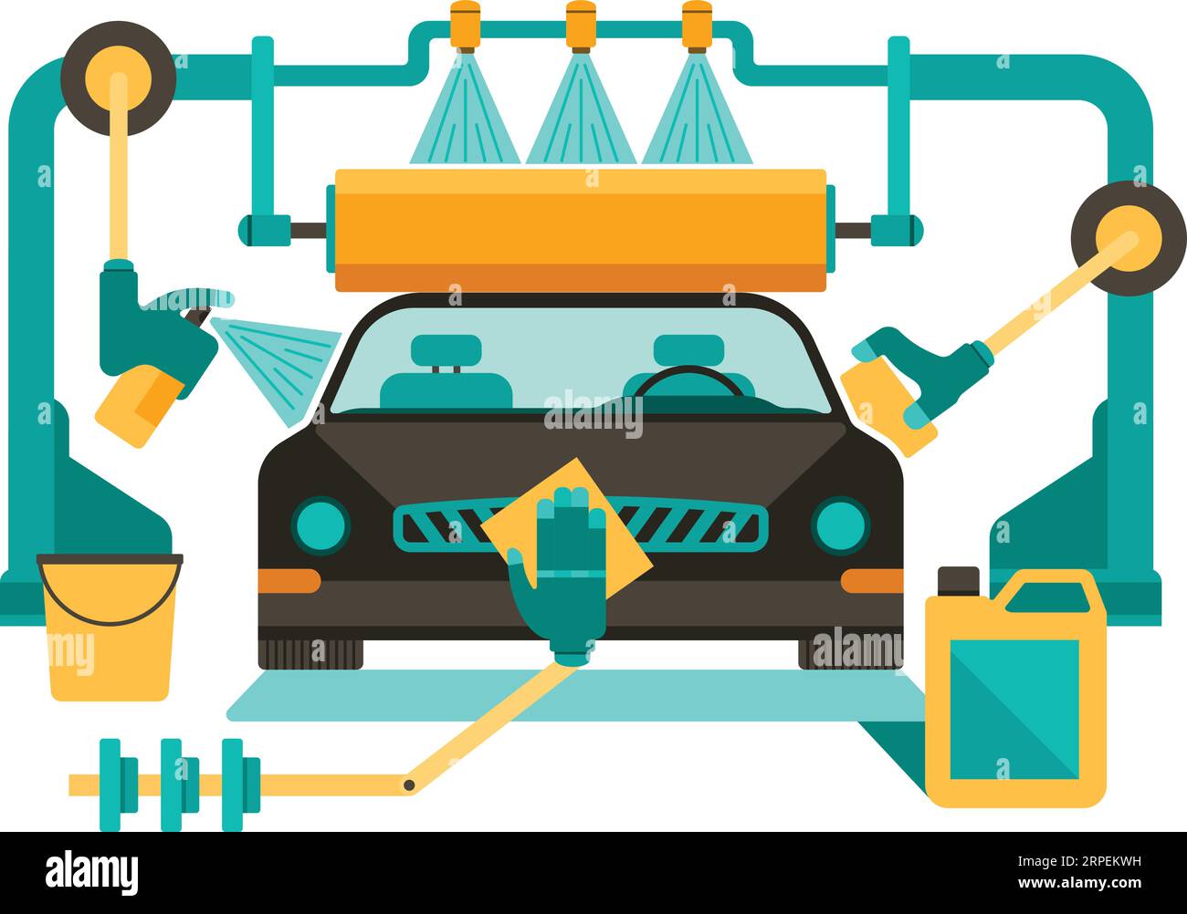 Automatic car wash Royalty Free Vector Image Stock Vector Image & Art