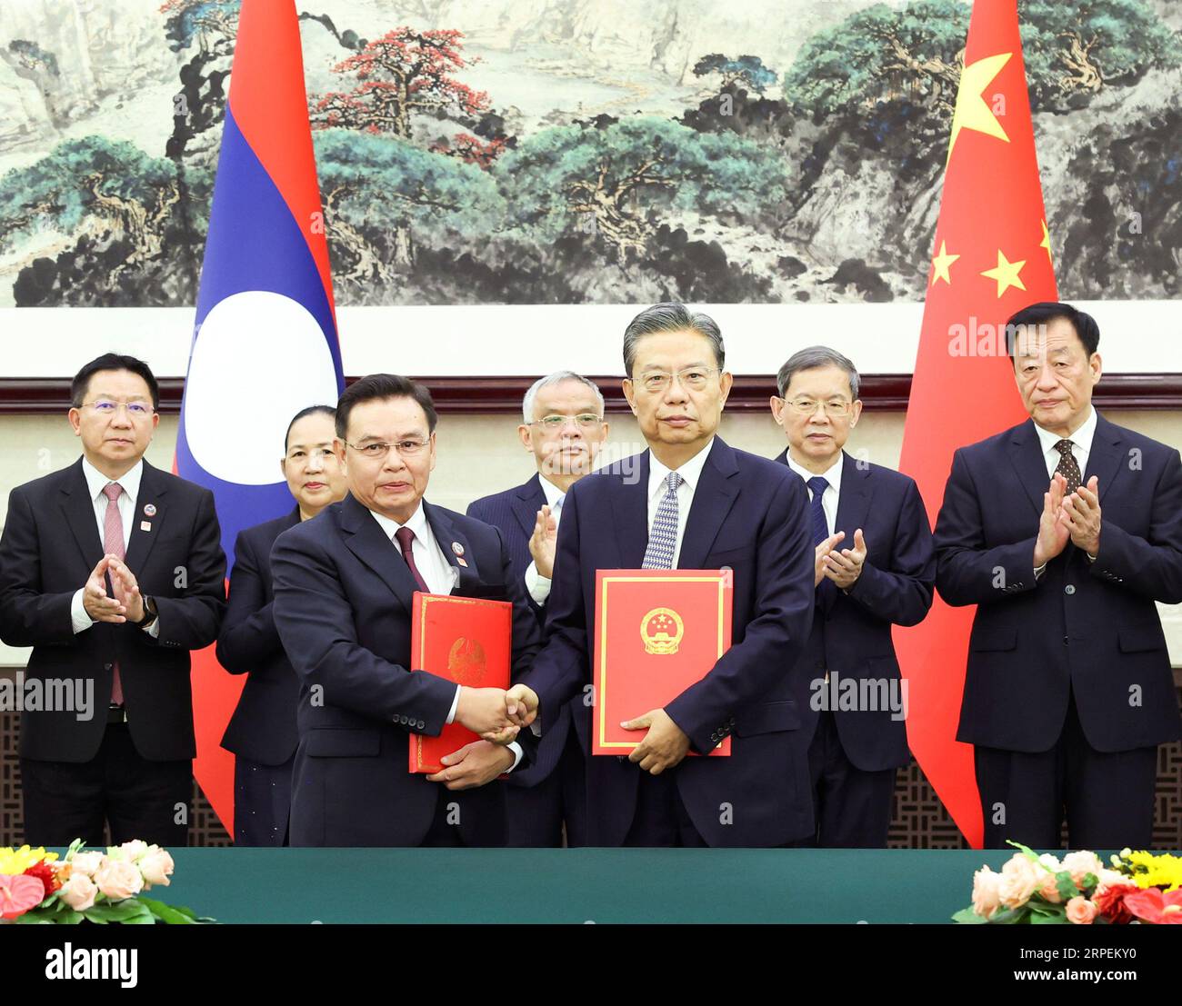 Beijing, China. 4th Sep, 2023. Zhao Leji, chairman of the National ...
