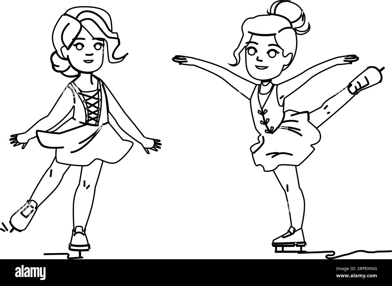 figure skating kid vector Stock Vector Image & Art Alamy