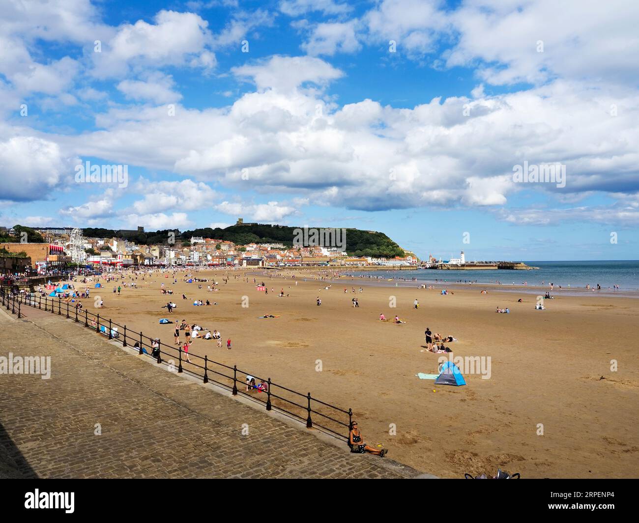 The South Bay in summer at Scarborough North Yorkshire England Stock Photo