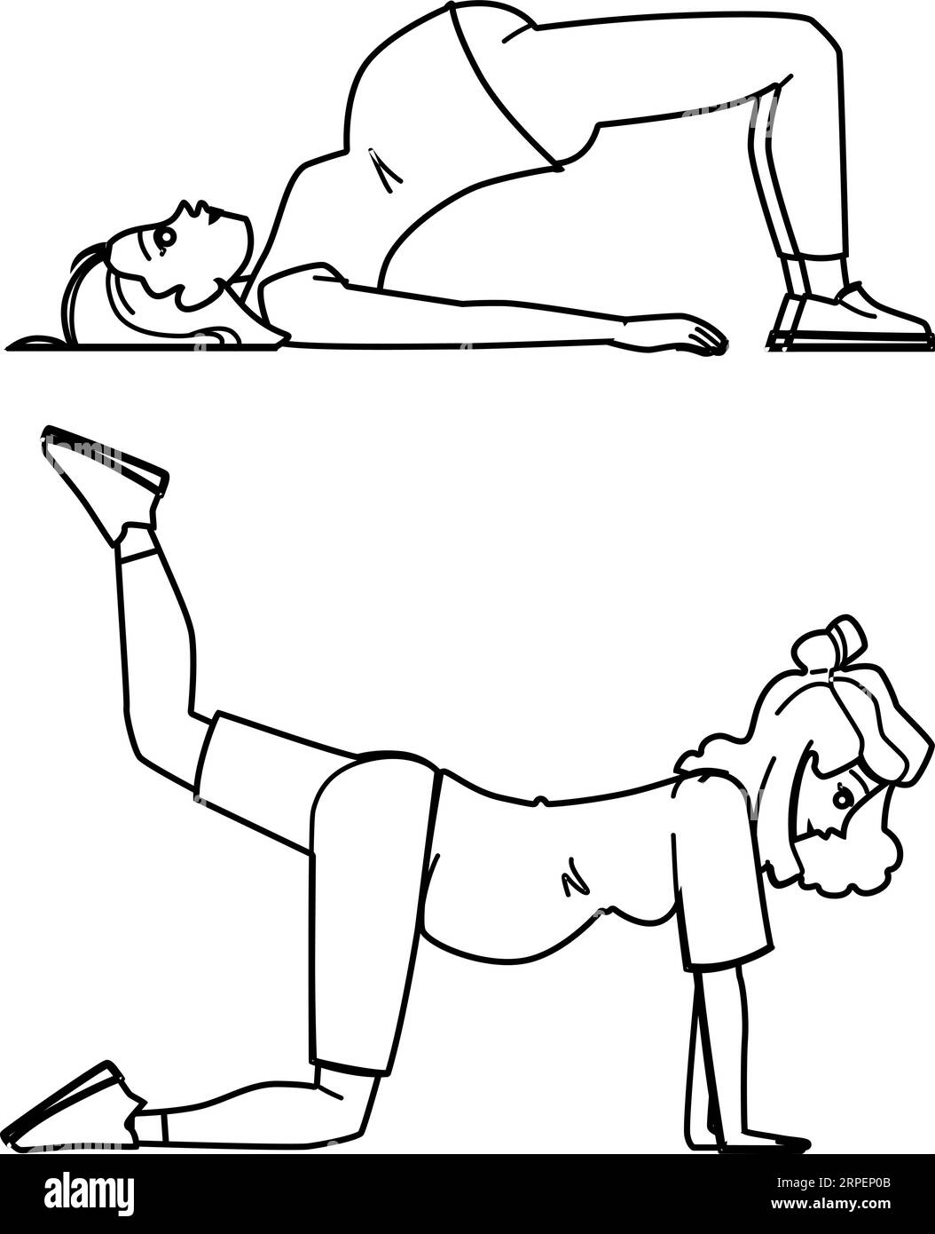 exercise pregnancy vector Stock Vector Image & Art Alamy