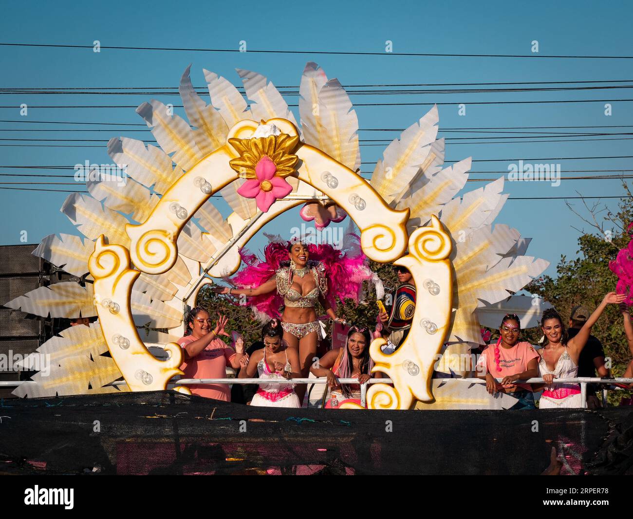 Barranquilla Atlantico Colombia February 18 2023 Women Dressed In Barranquilla Atlantico Colombia February 18 2023 Women Dressed In