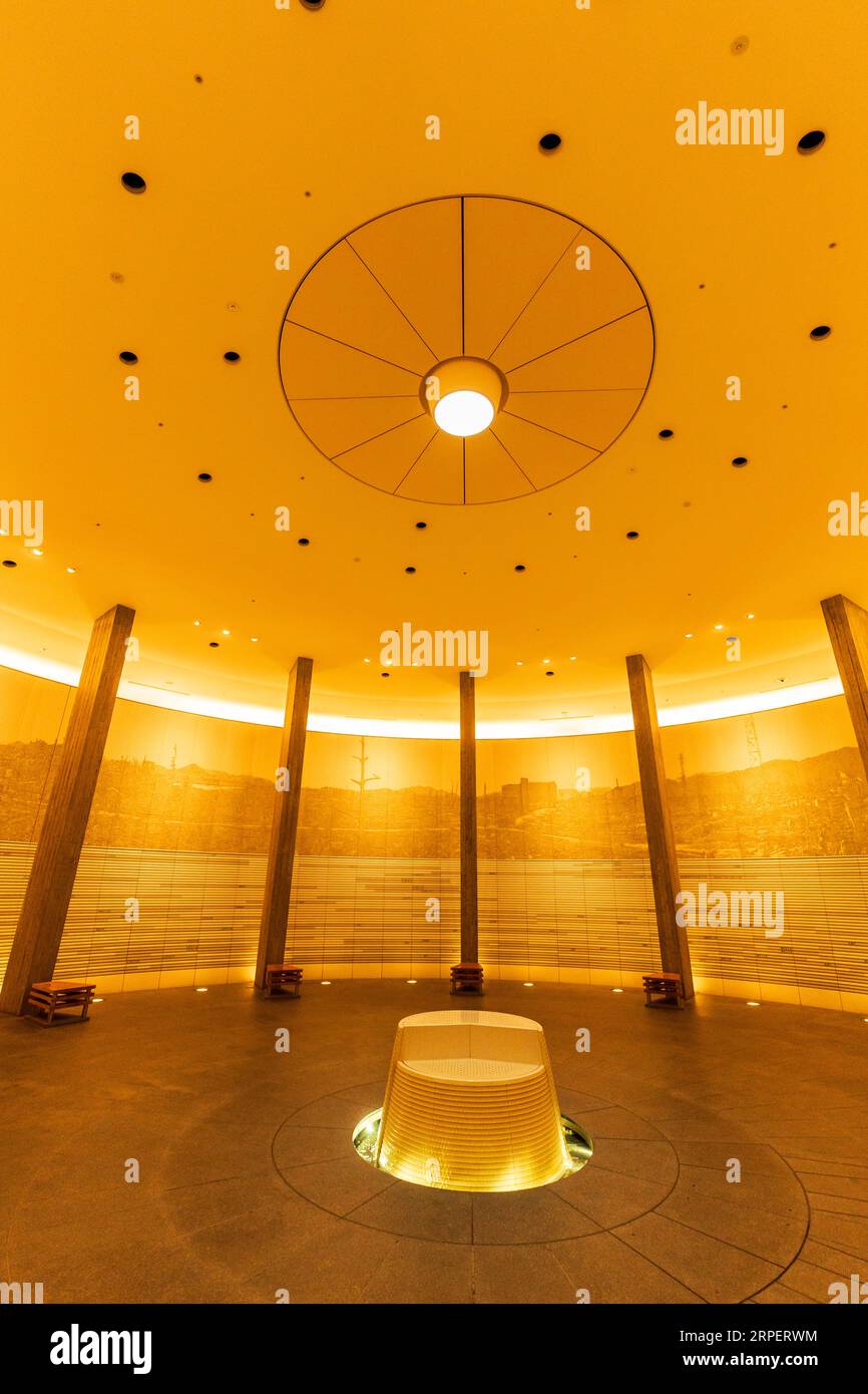 Interior, Hall of Remembrance at the Hiroshima Peace Memorial Hall for