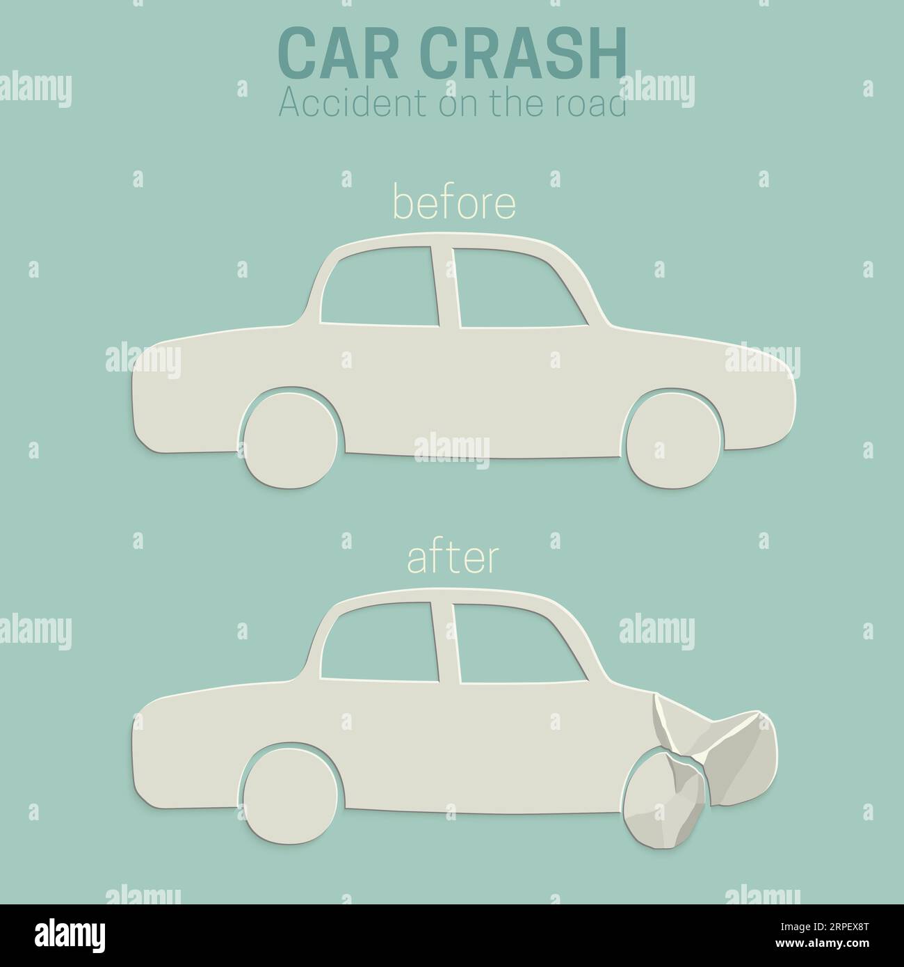 Car crash accident Royalty Free Vector Image Stock Vector