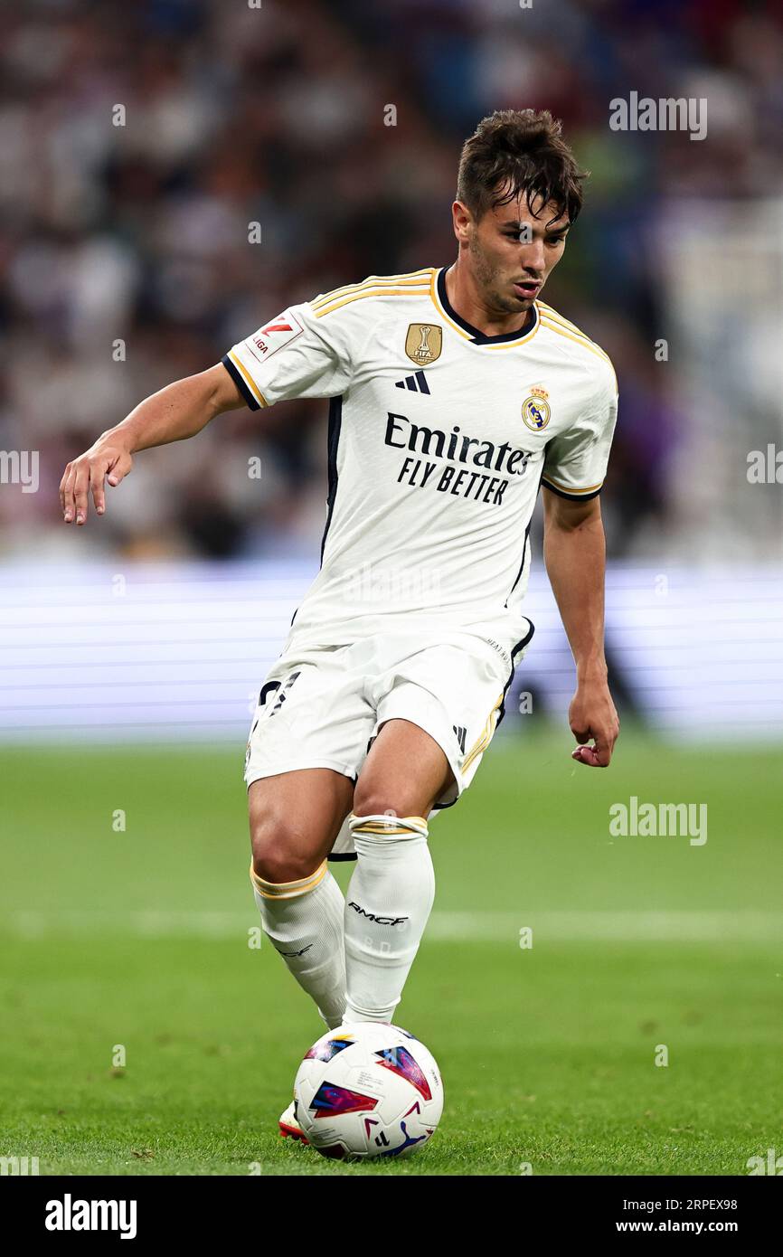 Brahim Diaz Brahim Diaz of Real Madrid Cf in action during the La Liga match
