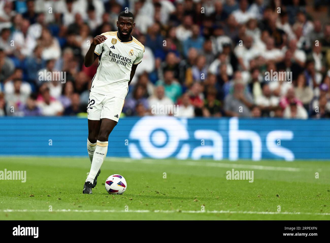 Antonio Rudiger of Real Madrid Cf in action during the La Liga match ...