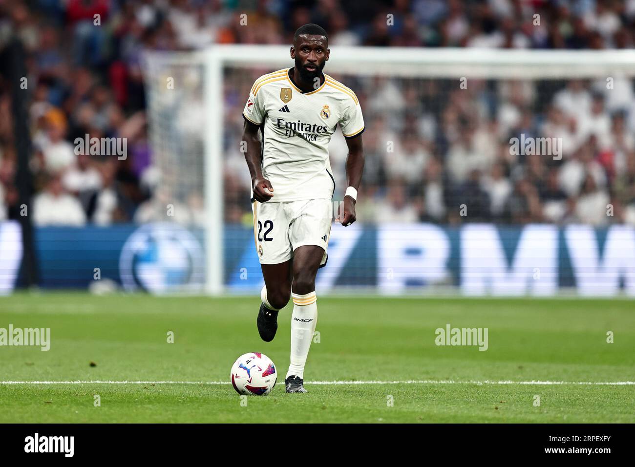 Antonio Rudiger of Real Madrid Cf in action during the La Liga match ...