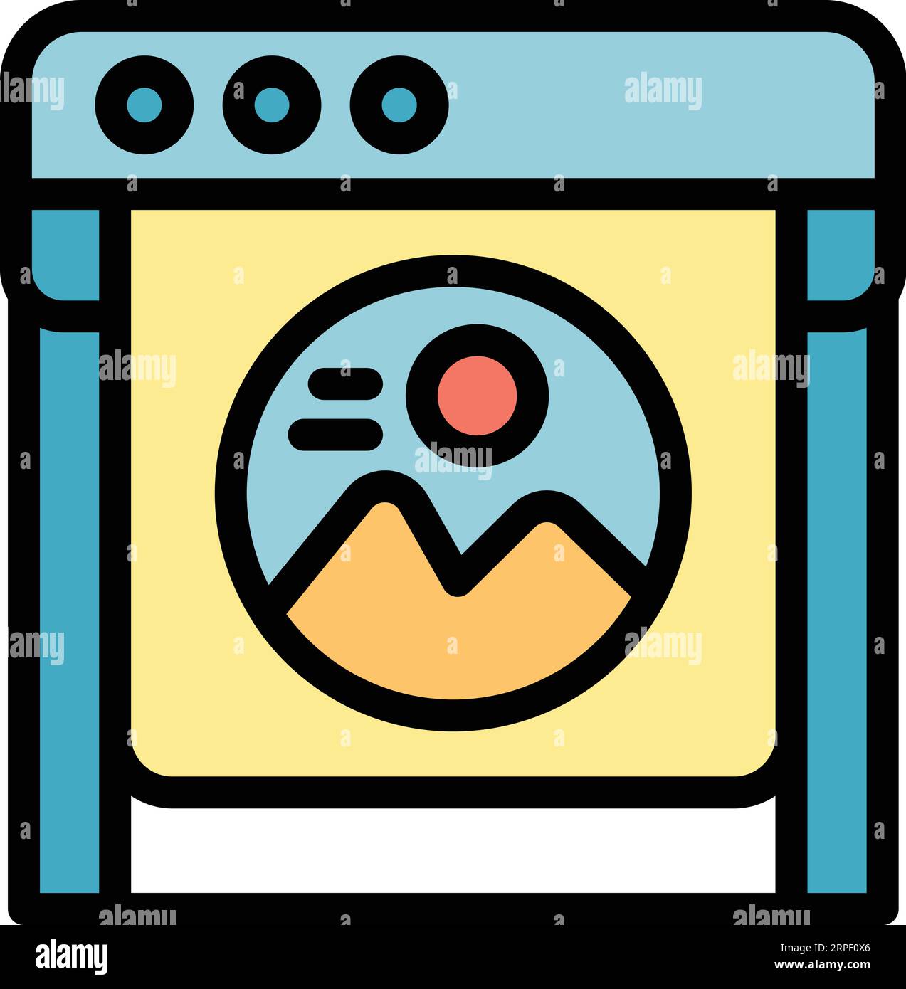 Offset device icon outline vector. Plotter device. Machine print color flat Stock Vector