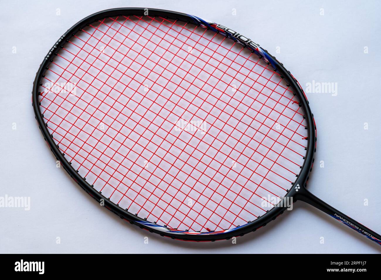 Doha, Qatar September 4, 2023 Yonex badminton racket isolated on
