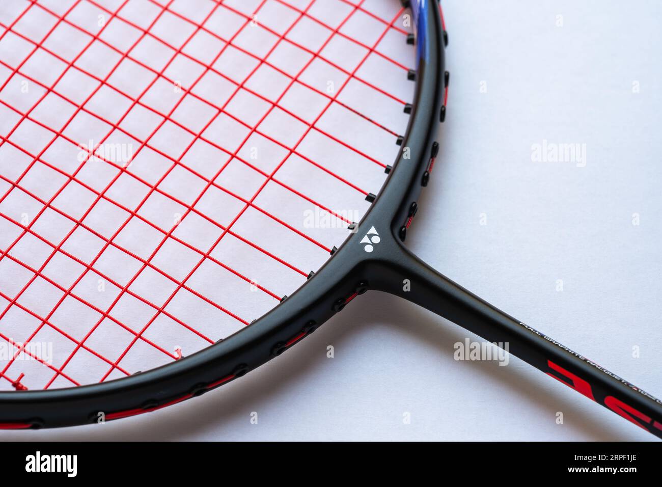 Doha, Qatar September 4, 2023 Yonex badminton racket isolated on