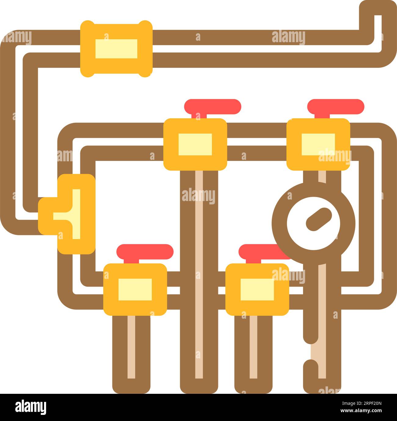 installation gas service color icon vector illustration Stock Vector ...