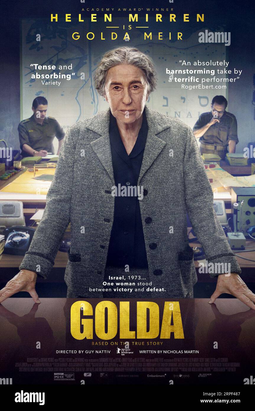 Golda (Helen Mirren, Golda Meir) Movie Poster - 11x17 Inches **CANVAS  EDITION**