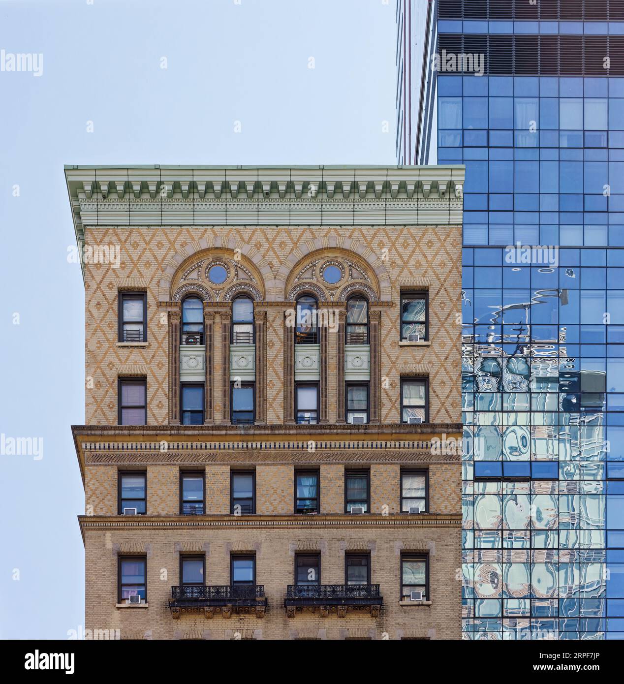 Upper West Side The Allenhurst, a midrise apartment building topped in polychrome diaper