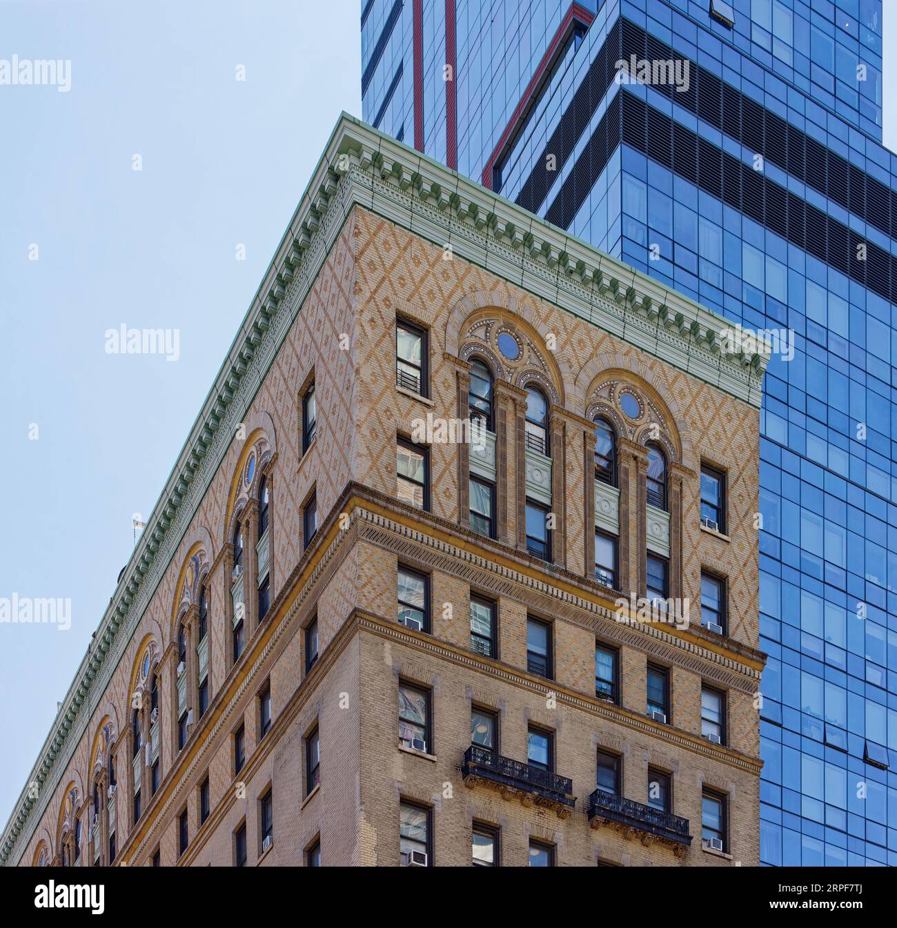 Upper West Side The Allenhurst, a midrise apartment building topped in polychrome diaper