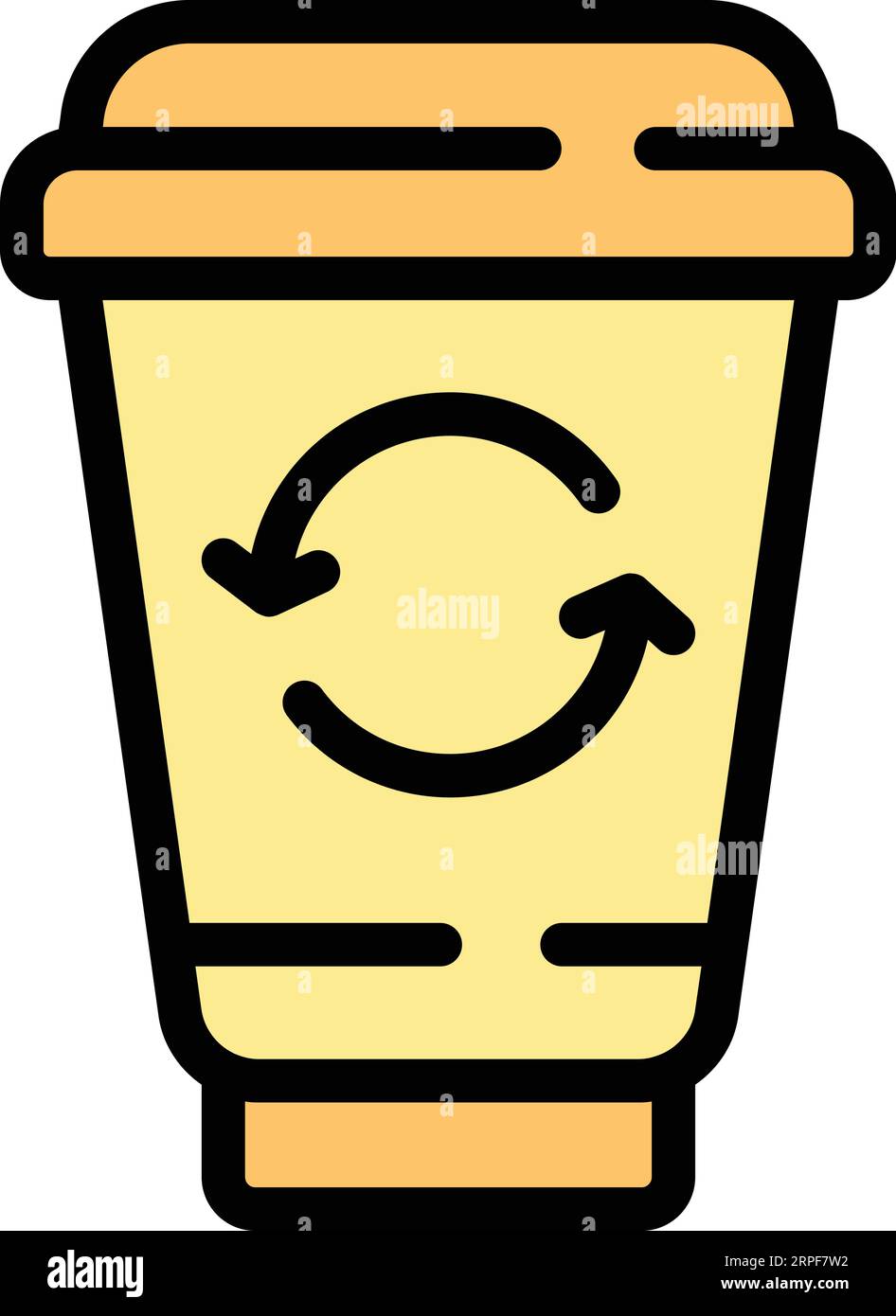 Recycle bin icon outline vector. Eco space. Cycle futuristic color flat