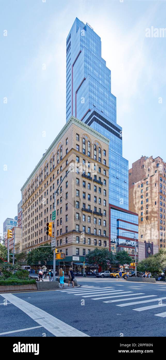 Upper West Side The Allenhurst, a midrise apartment building topped in polychrome diaper