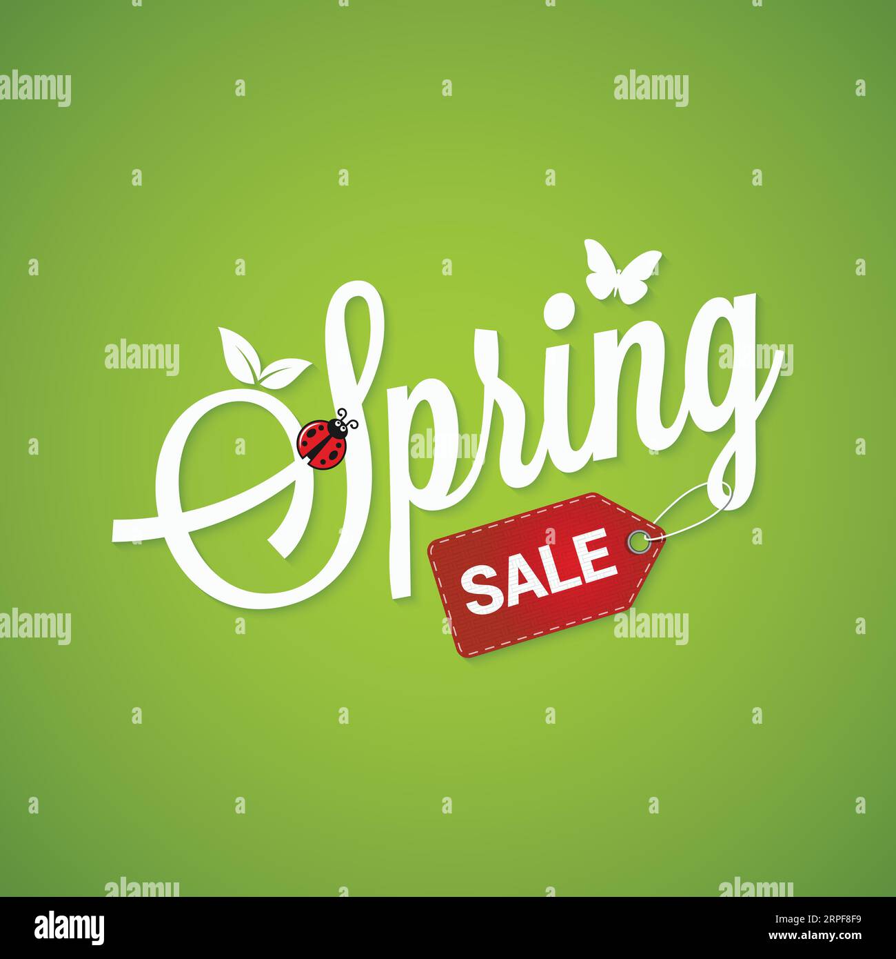 Spring sale lettering design background Royalty Free Vector Stock ...