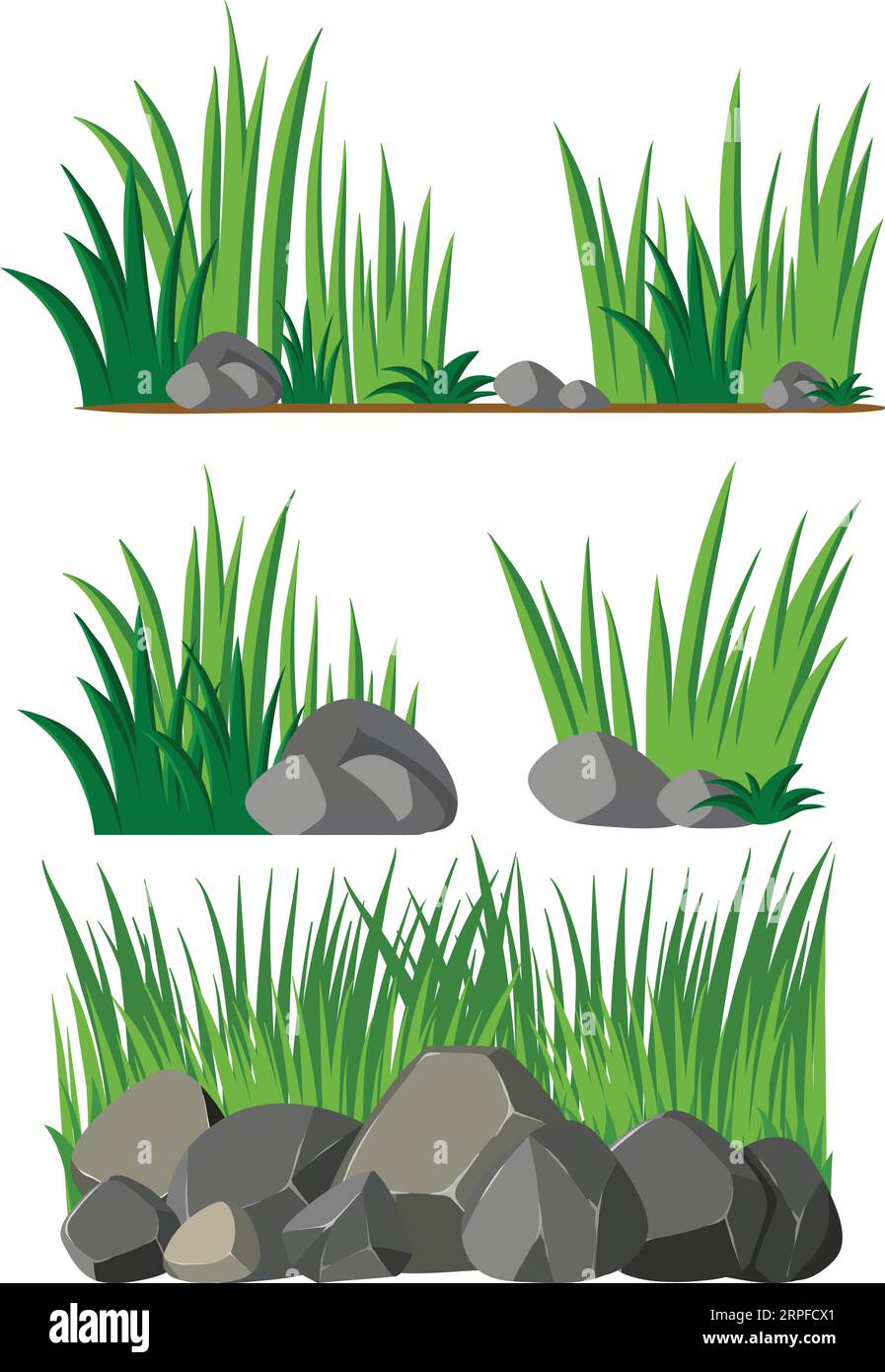 Yard Rocks Vector Garden design with rocks Cut Out Stock Images & Pictures - Alamy