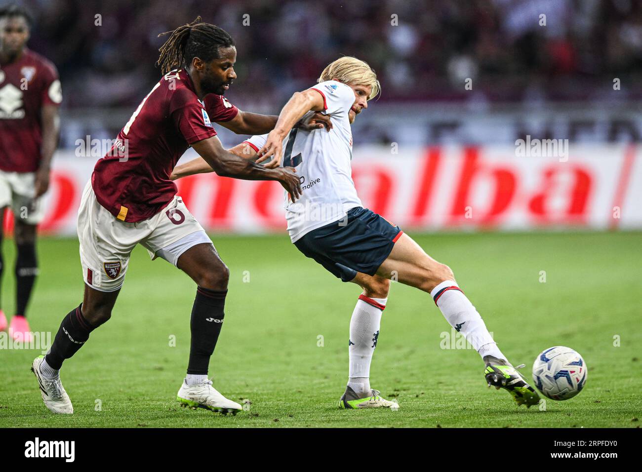 Torino, Italy. 24th Sep, 2023. September 24, 2023, Torino, Piemonte, Italy:  Olimpic Stadium Grande Torino, 24.09.23 Adrien Tameze (61 Torino FC) during  the Serie A match Torino FC v AS Roma at