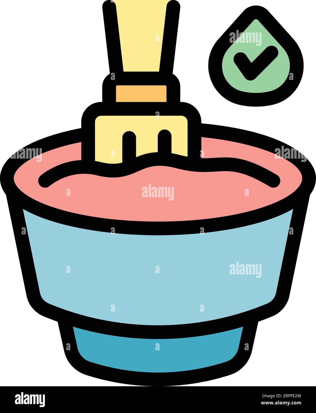 Natural dye pot icon outline vector. Eco safe. Water product color flat  Stock Vector Image & Art - Alamy