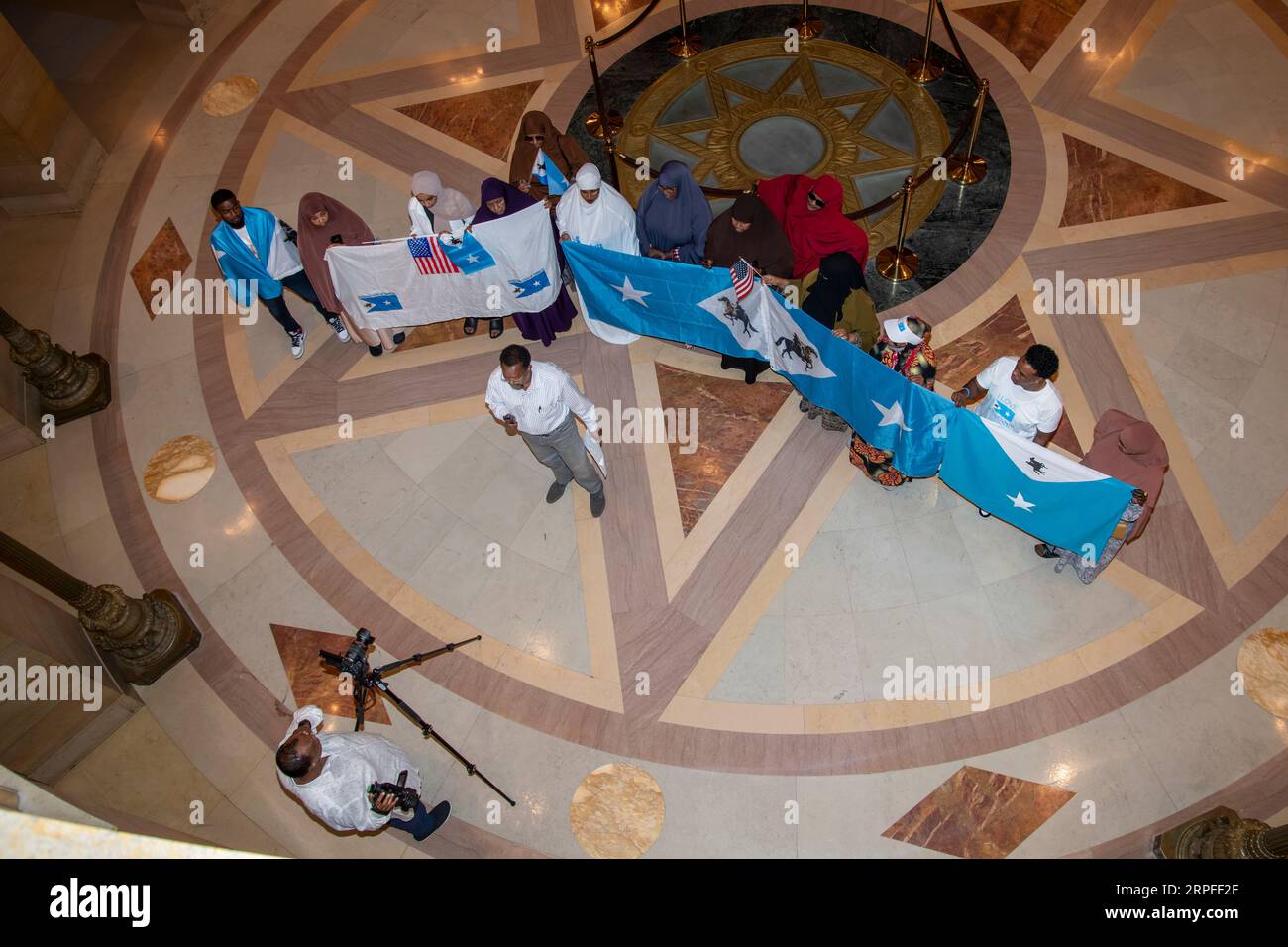 St. Paul, Minnesota. State capitol. Rally to raise awareness about the human rights violations taking place in las Anod, Somalia. Stock Photo