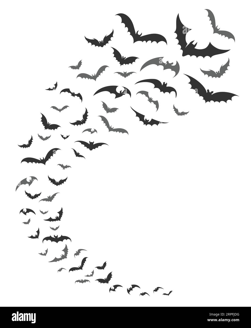 Bat flight flying swarm bats Stock Vector Images - Alamy