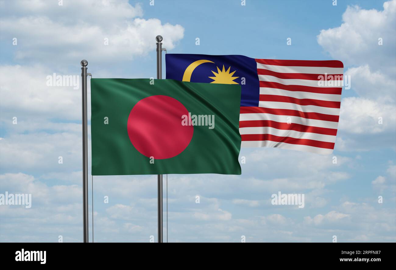 Malaysia bangladesh flag waving hi-res stock photography and images - Alamy