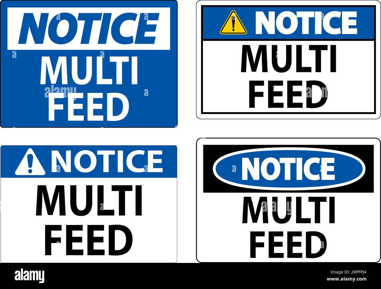 Notice Sign, Multi Feed Label Stock Vector Image & Art - Alamy