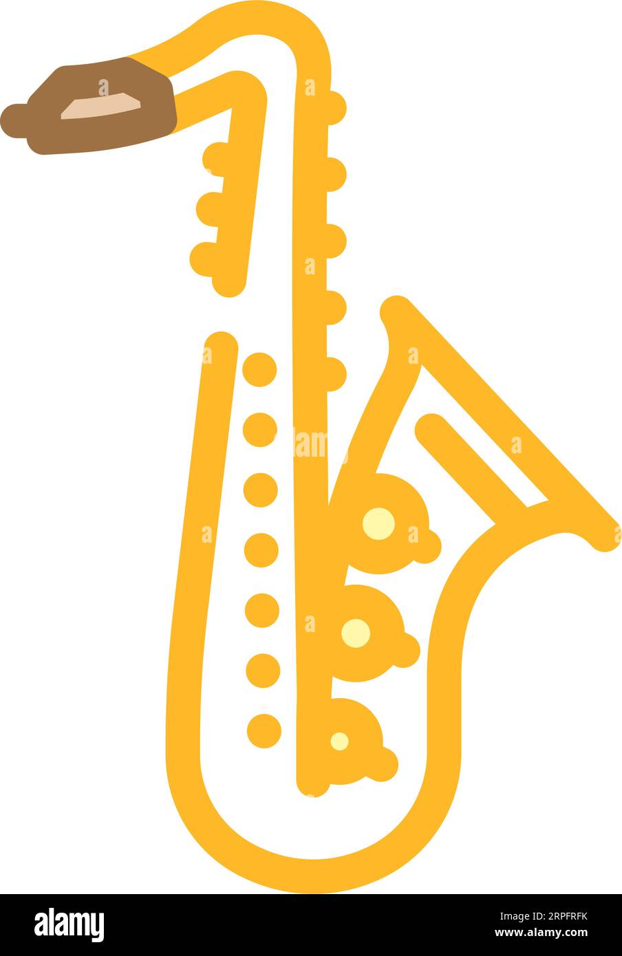 saxophone retro music color icon vector illustration Stock Vector Image ...