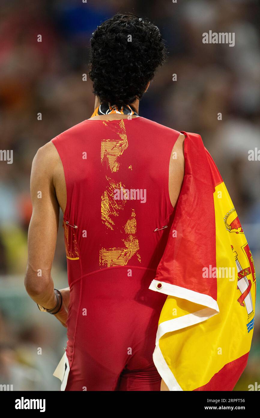 Mohamed Katir of Spain competing in the men’s 5000m final on day 9 of