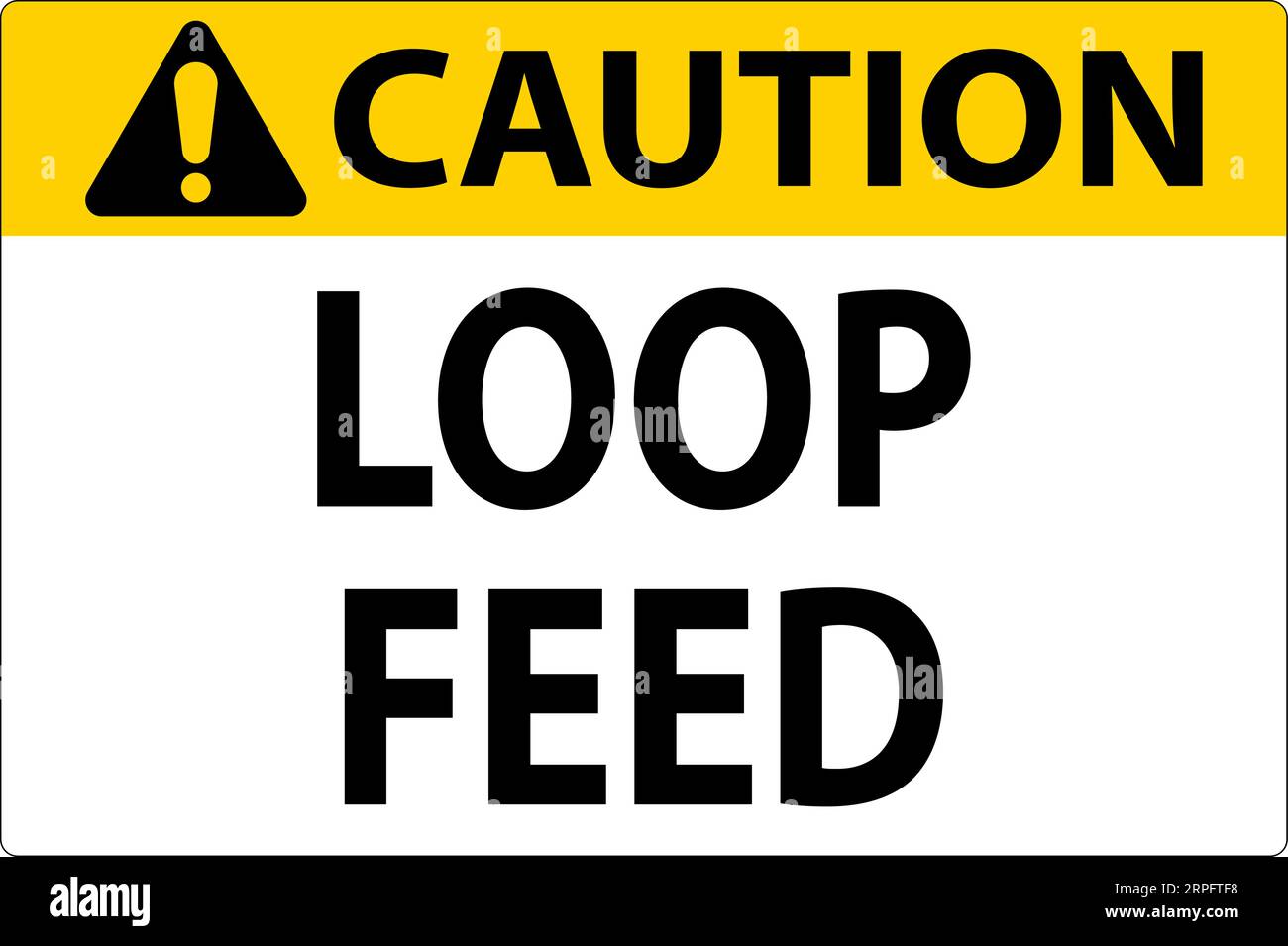 Caution Sign, Loop Feed Stock Vector